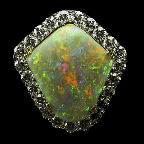 Opals are too soft to be used in jewelry worn everyday, like an engagement ring.