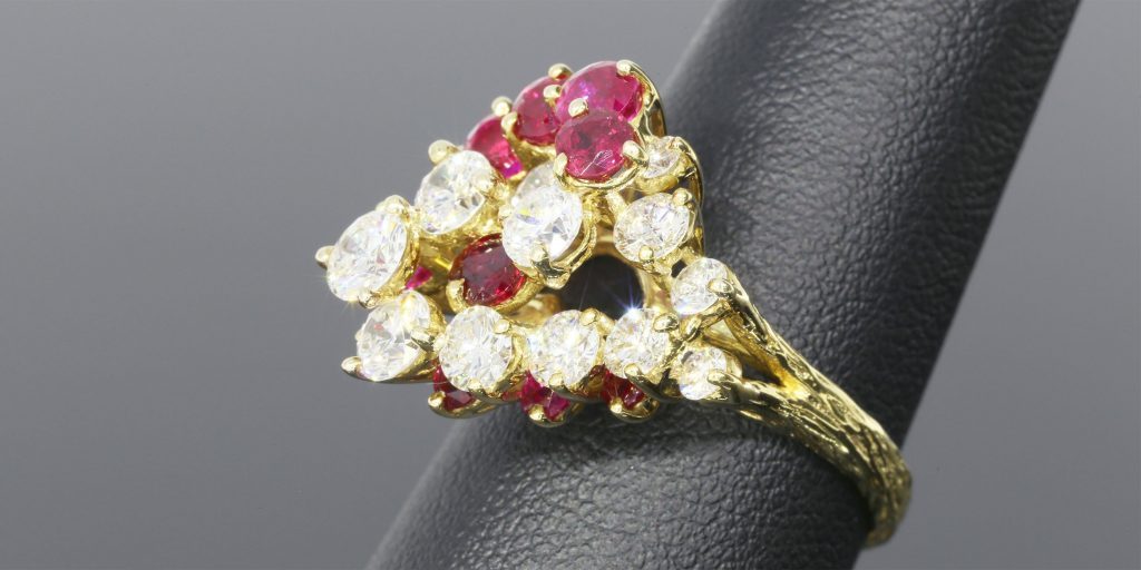 Capetown Capital Lenders purchased this ruby and diamond vintage ring with a total carat weight of 5.18 for $1,800