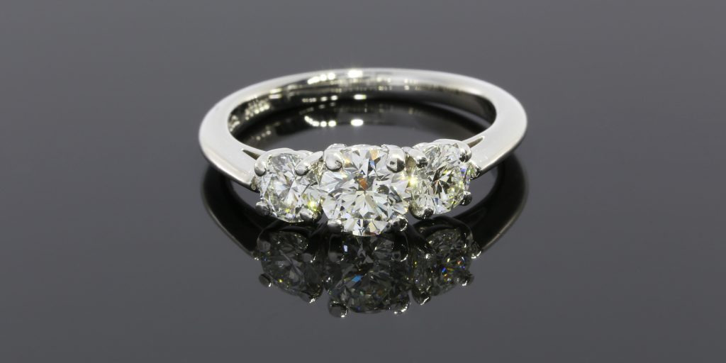 Capetown Capital Lenders bought this Tiffany & Co. three stone diamond engagement ring for $3,400.00.